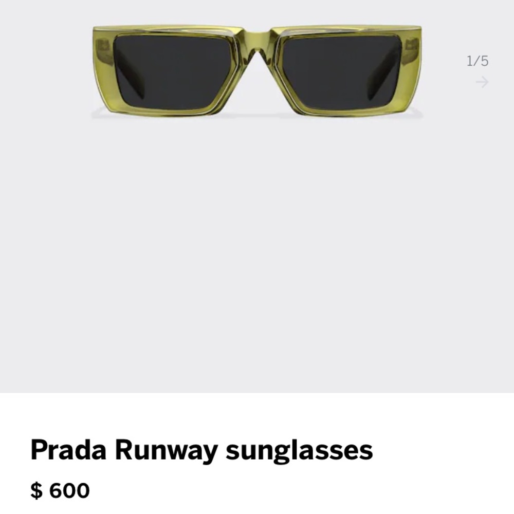 Prada runway women’s sunglasses